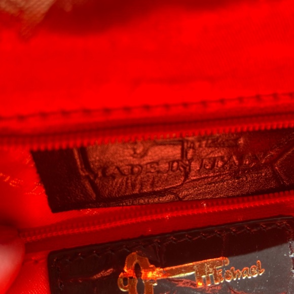 Pristine Michael Rovi Italian crocco embossed leather satchel - Picture 11 of 16